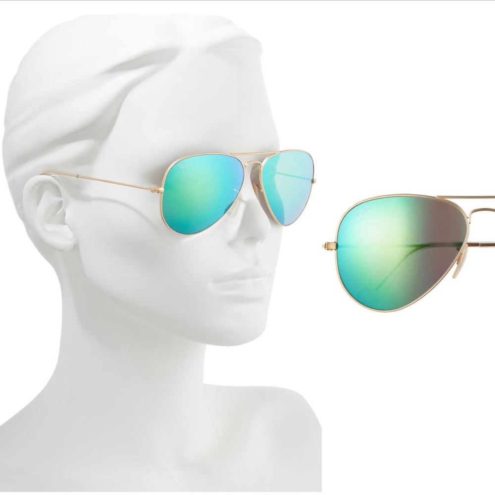 Ray-Ban 58mm Mirrored Aviator Sunglasses
